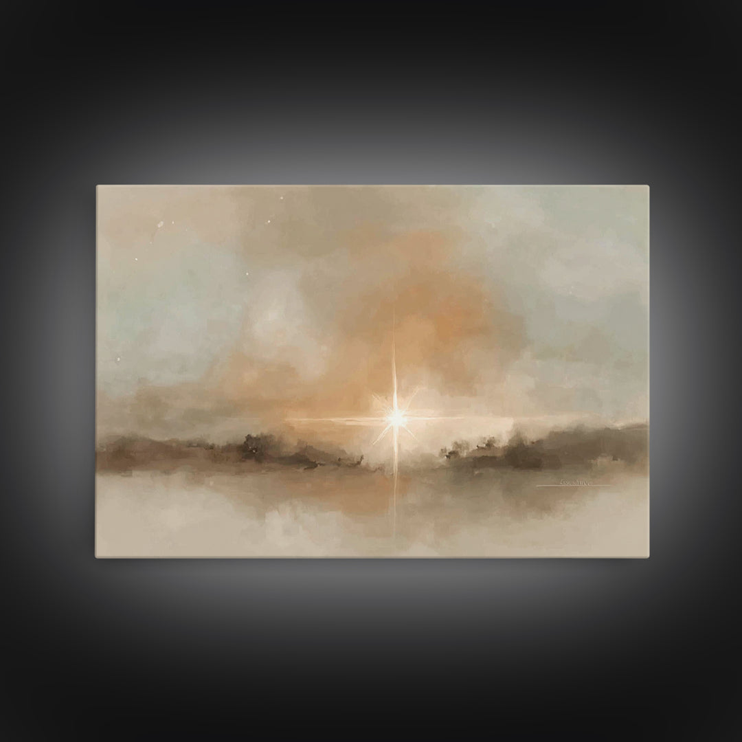 Holy Radiance | Framed Canvas Print | Christian Wall Art | Christian Art Canvas | Christmas Art | Jesus Painting | Christian Home Decor