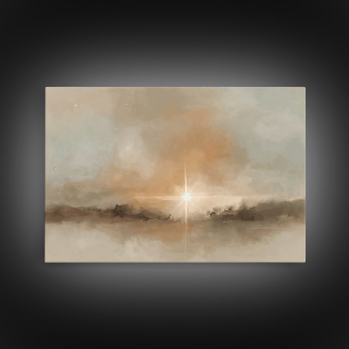 Holy Radiance | Framed Canvas Print | Christian Wall Art | Christian Art Canvas | Christmas Art | Jesus Painting | Christian Home Decor