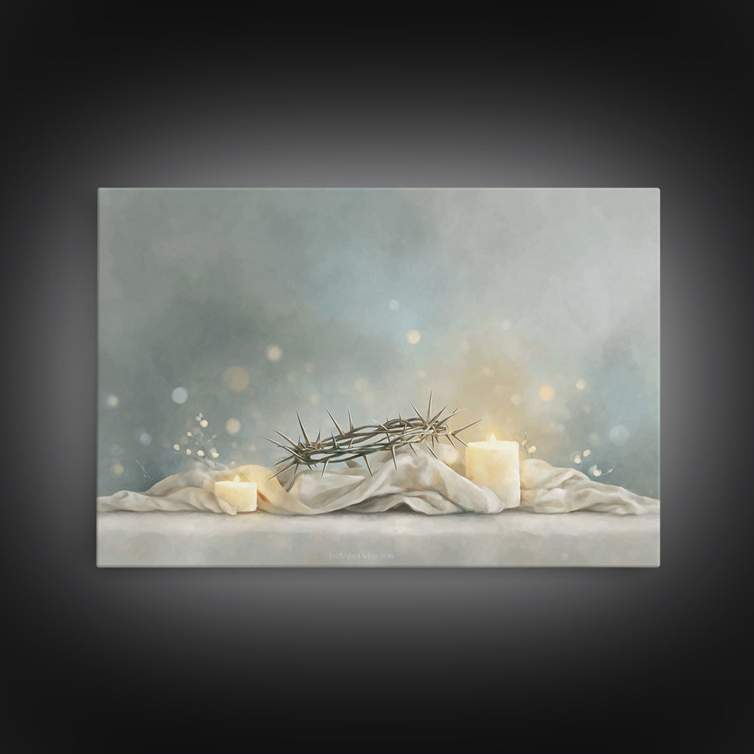 Light Of Hope, Framed Canvas Print, Christian Art Print, Christian Wall Art, Jesus Painting, Christmas Art, Christian Gift Ideas