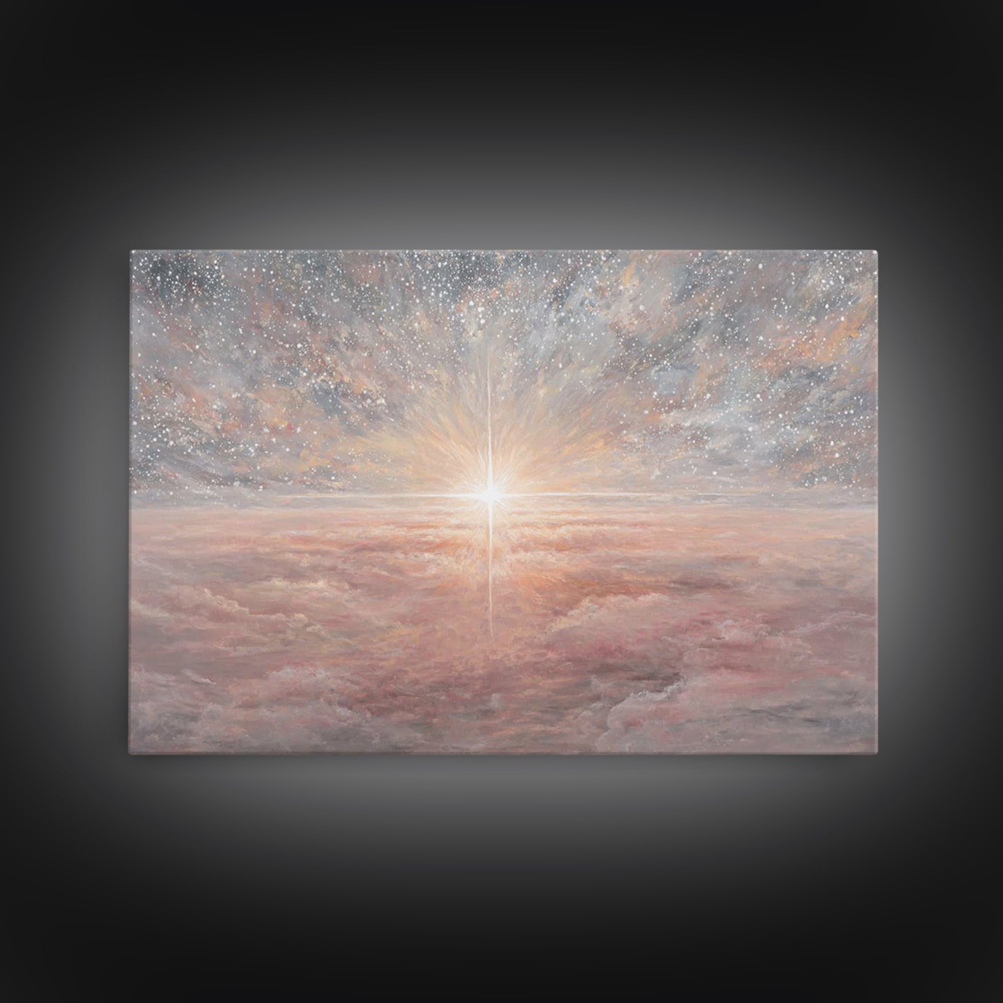 Heaven’s Promise – Framed Canvas Print – Christian Wall Art – Christmas Art – Christian Art Canvas – Christian Christmas Decor – Christian