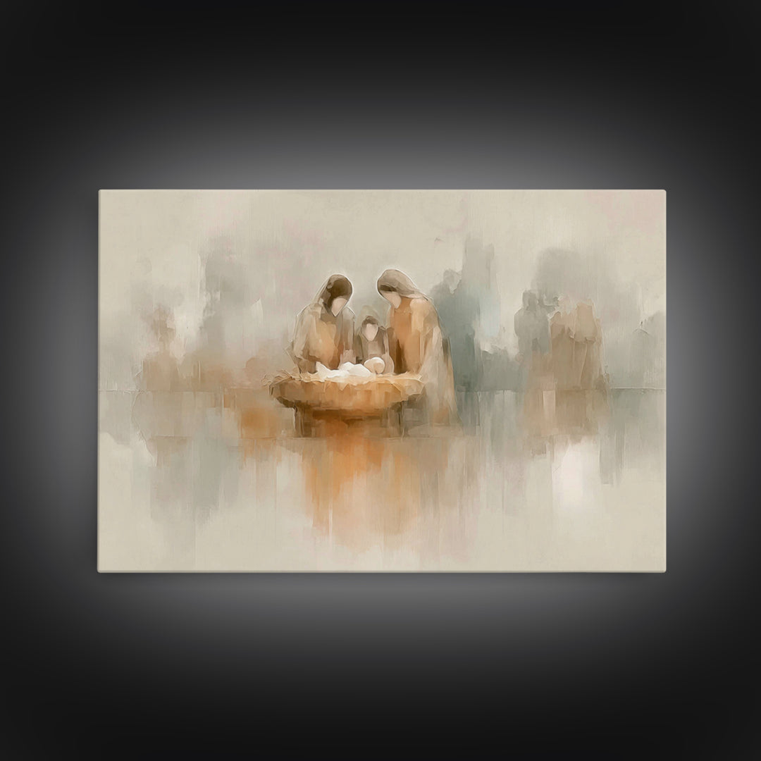Star of Bethlehem – Framed Canvas Print – Christmas Art – Christian Wall Art – Christian Gift – Jesus Painting – Christian Art Canvas