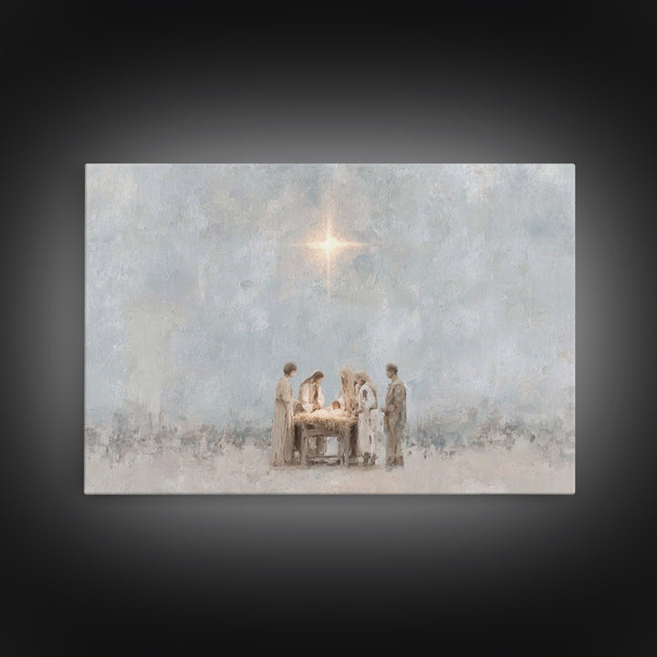 Divine Stillness – Framed Canvas Print – Christian Gift – Christian Art Canvas – Jesus Painting – Christmas Art – Christian Wall Art