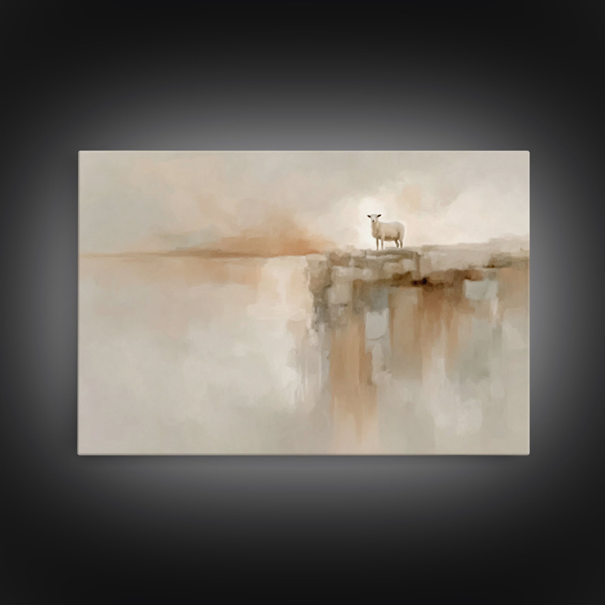 Lost Lamb Hope – Framed Canvas Print – Christian Wall Art – Christian Art Canvas – Minimalist Christian Art – Subtle Christian Art – Christ