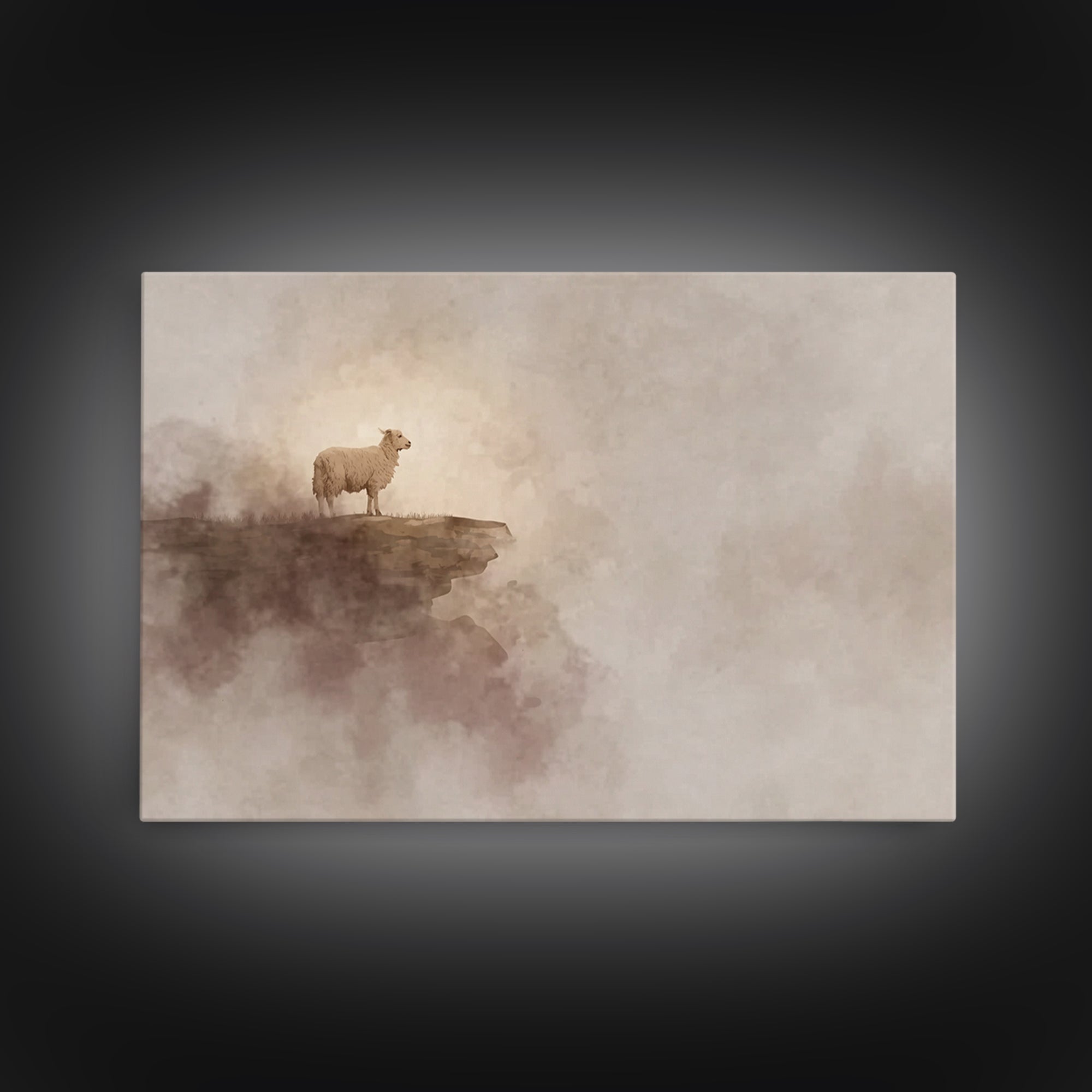 Lamb Of Peace – Framed Canvas Print – Christian Wall Art – Christian Art Canvas – White Christmas Art – Christian Christmas Art – Christian