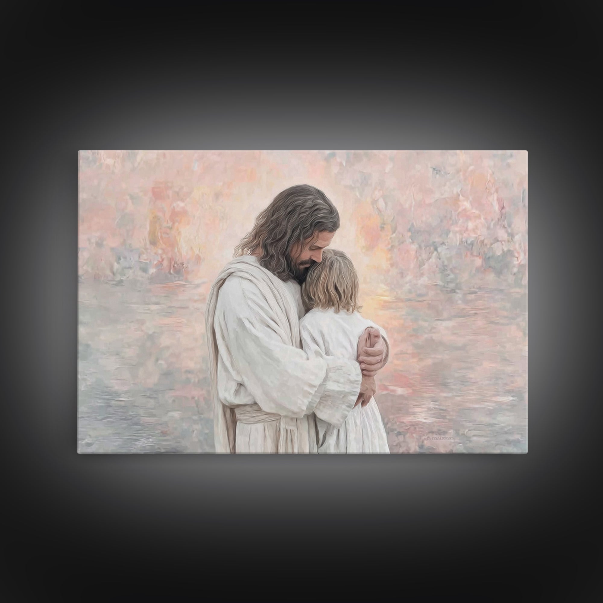 Eternal Embrace – Framed Canvas Print – Christian Wall Art – Jesus Art Print – Christian Art Canvas – Modern Christian Art – Christian Gift