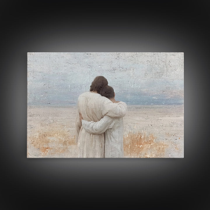 Quiet Restoration – Framed Canvas Print – Christian Wall Art – Christian Art Canvas – Subtle Christian Art – Modern Christian Painting – Ch