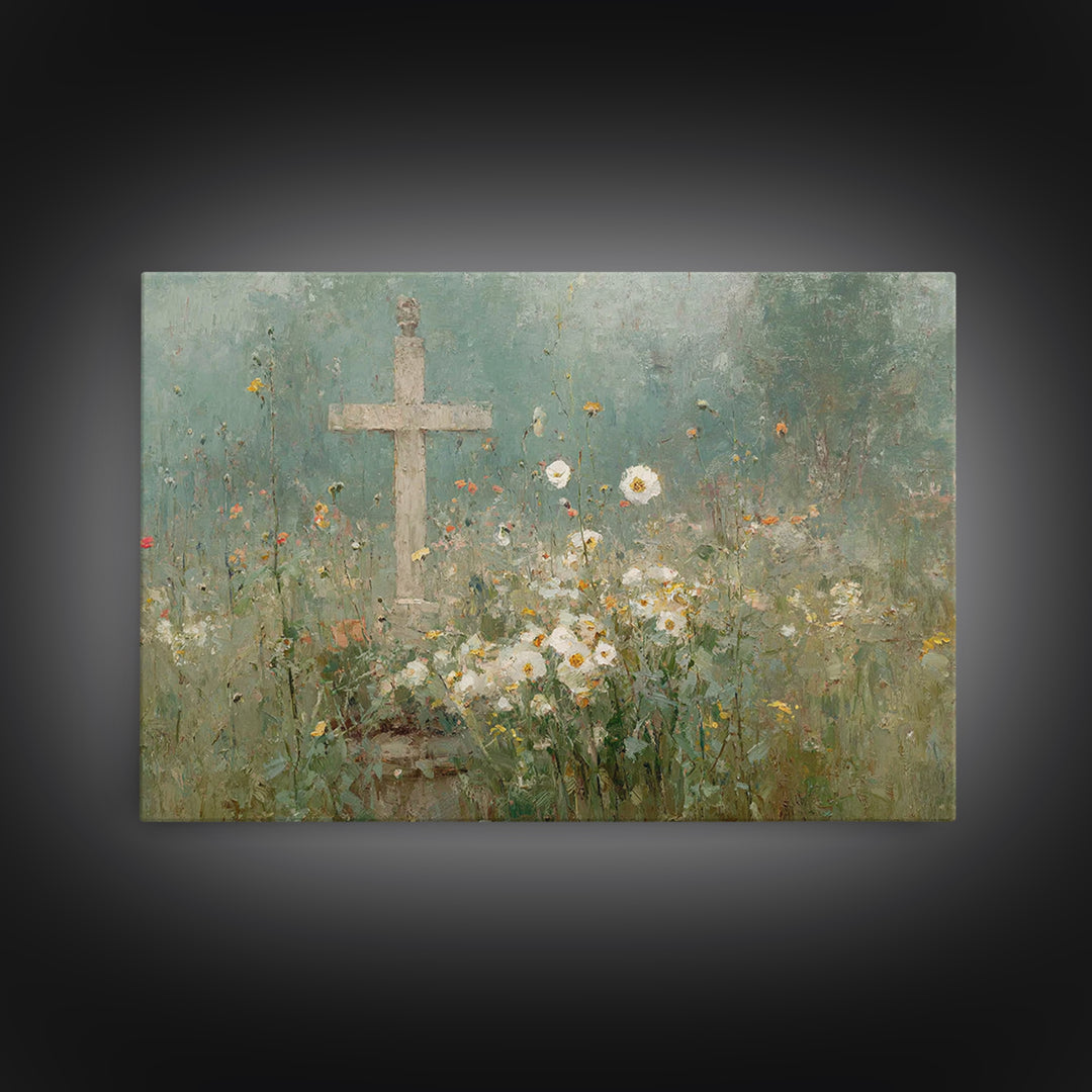 Garden Of Mercy – Framed Canvas Print – Christian Wall Art – Christian Art Canvas – Vintage Christian Art – Christian Painting – Christian