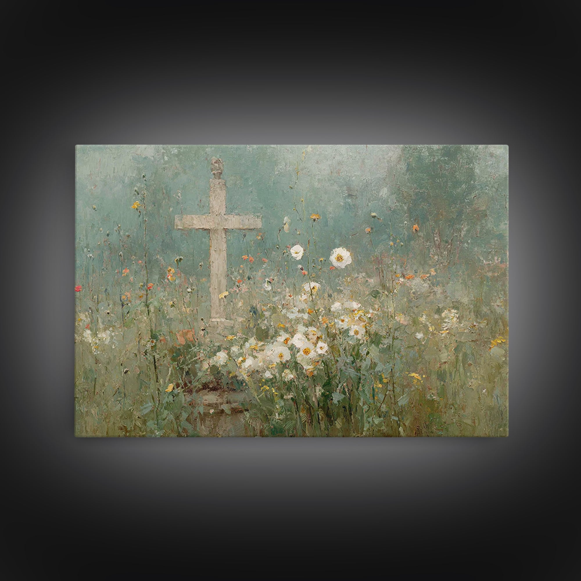 Garden Of Mercy – Framed Canvas Print – Christian Wall Art – Christian Art Canvas – Vintage Christian Art – Christian Painting – Christian