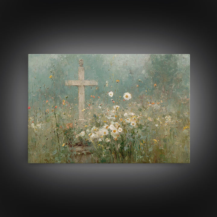 Garden Of Mercy – Framed Canvas Print – Christian Wall Art – Christian Art Canvas – Vintage Christian Art – Christian Painting – Christian