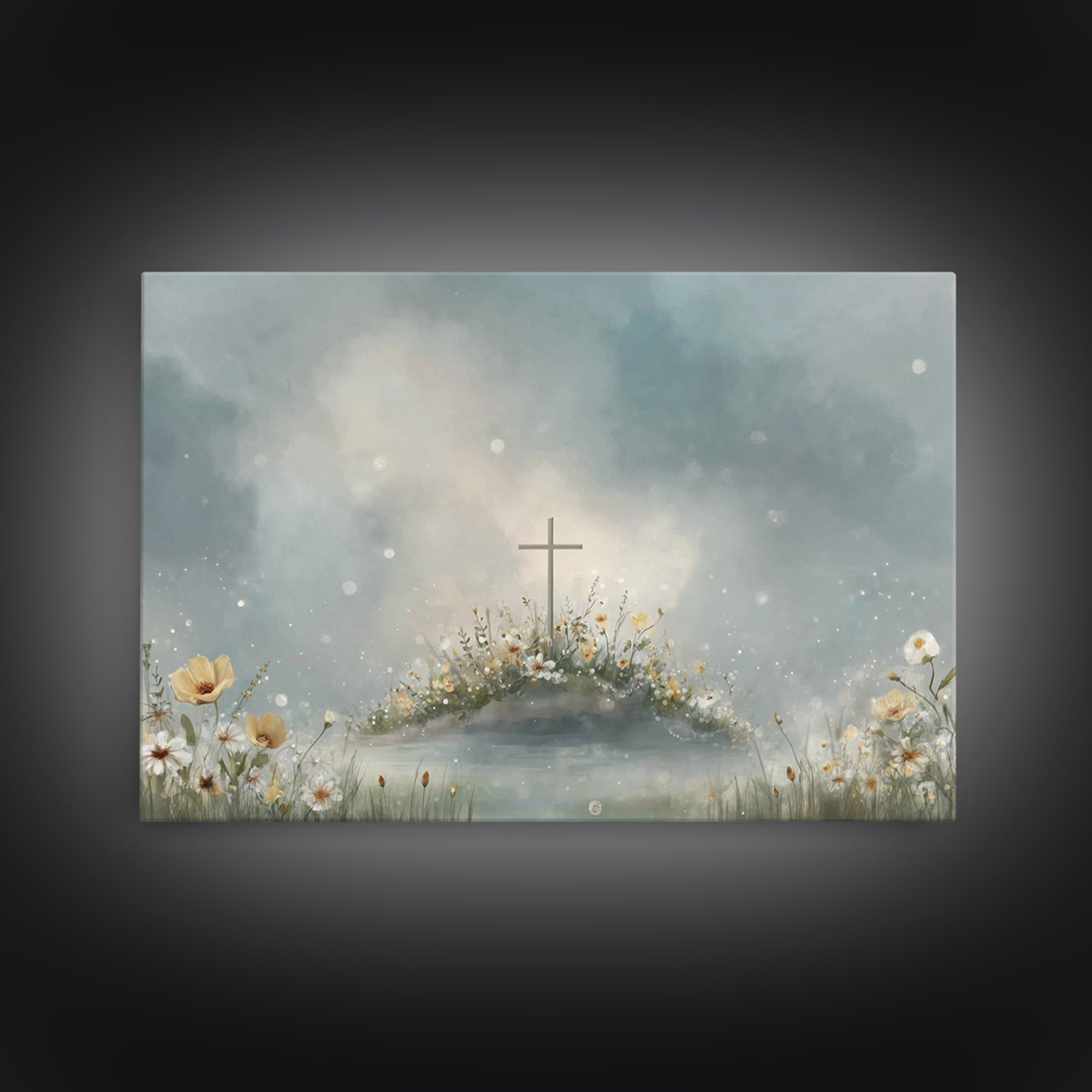 Dawn Of Grace – Framed Canvas Print – Christian Wall Art – Christian Art Canvas – Jesus Painting – Christian Decor – Christmas Art