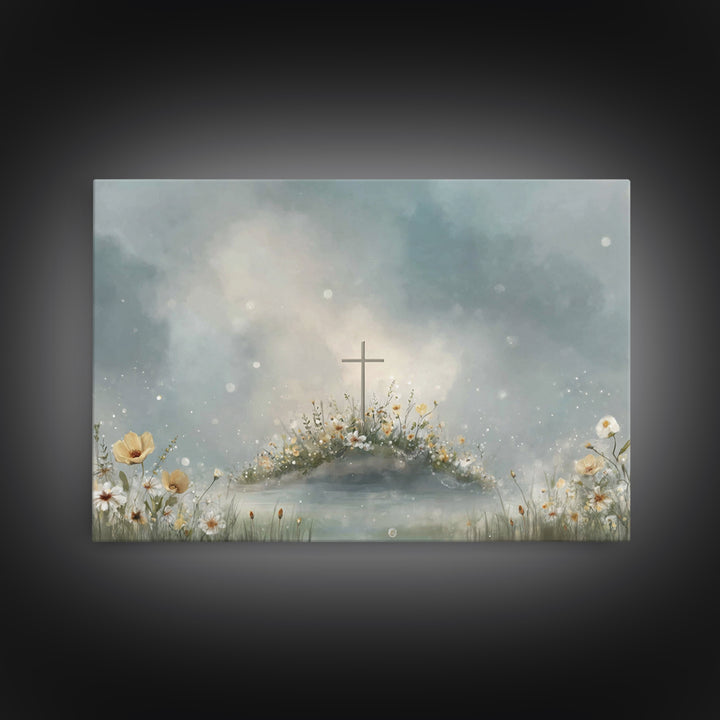 Dawn Of Grace – Framed Canvas Print – Christian Wall Art – Christian Art Canvas – Jesus Painting – Christian Decor – Christmas Art