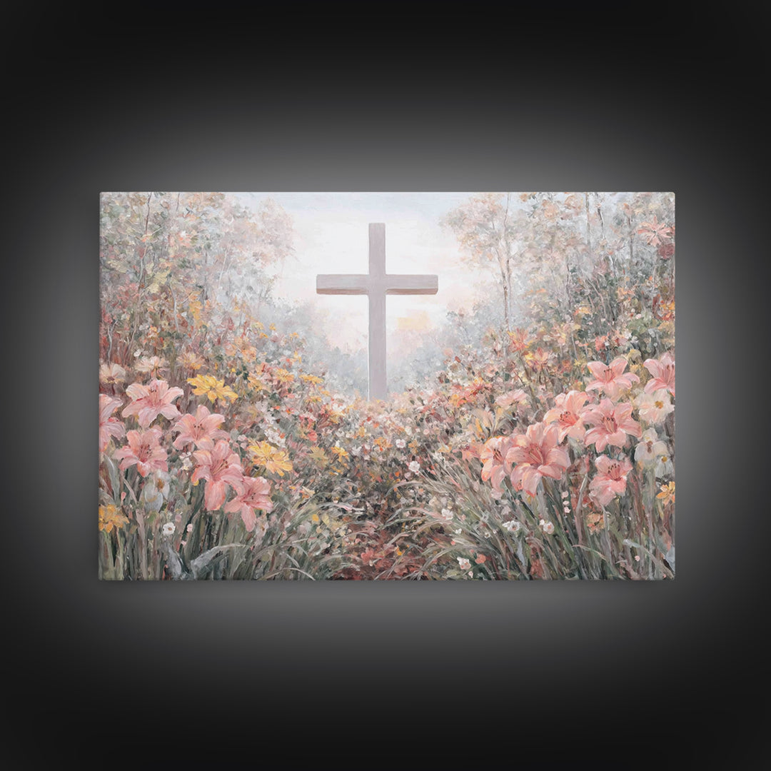 Garden Of Hope | Framed Canvas Print | Christian Art Canvas | Christian Wall Art | Jesus Christmas Art | Christian Gift Ideas | Modern Chri