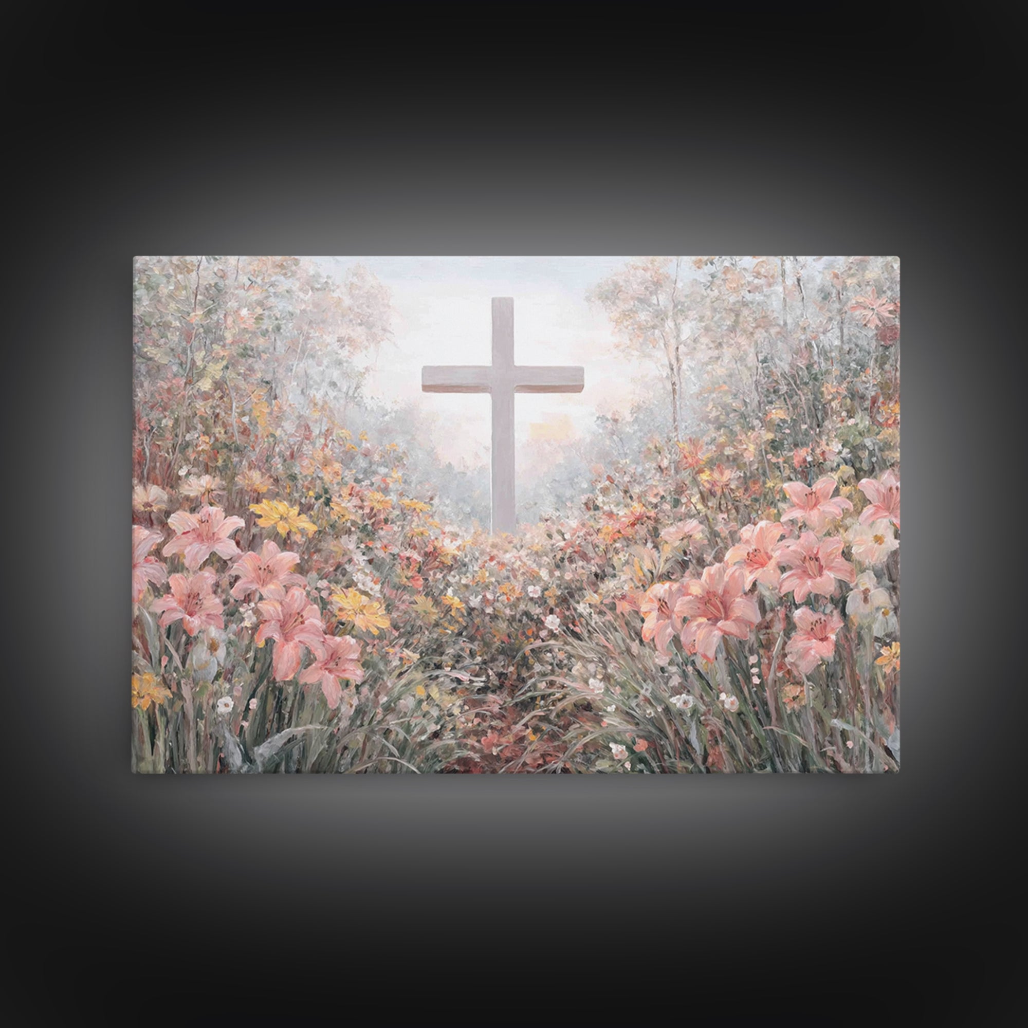 Garden Of Hope | Framed Canvas Print | Christian Art Canvas | Christian Wall Art | Jesus Christmas Art | Christian Gift Ideas | Modern Chri
