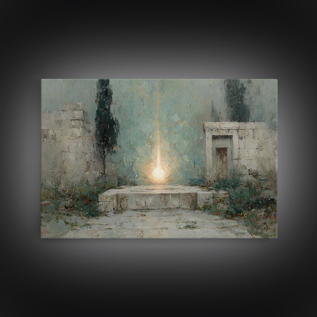 Heavenly Ascent | Framed Canvas Print | Christian Wall Art | Christian Art Canvas | Christian Art Gift | Vintage Christian Art | Jesus Pain