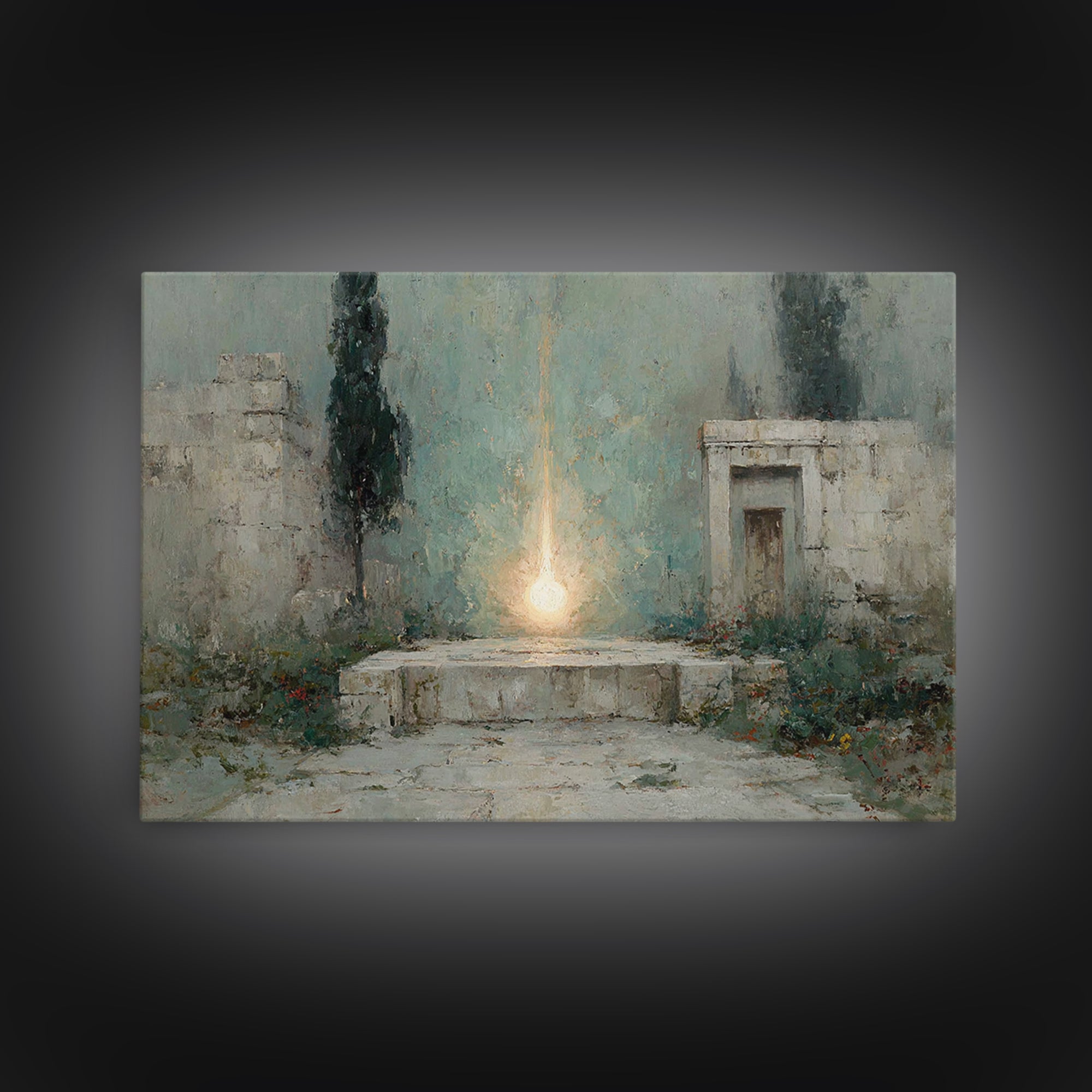 Heavenly Ascent | Framed Canvas Print | Christian Wall Art | Christian Art Canvas | Christian Art Gift | Vintage Christian Art | Jesus Pain