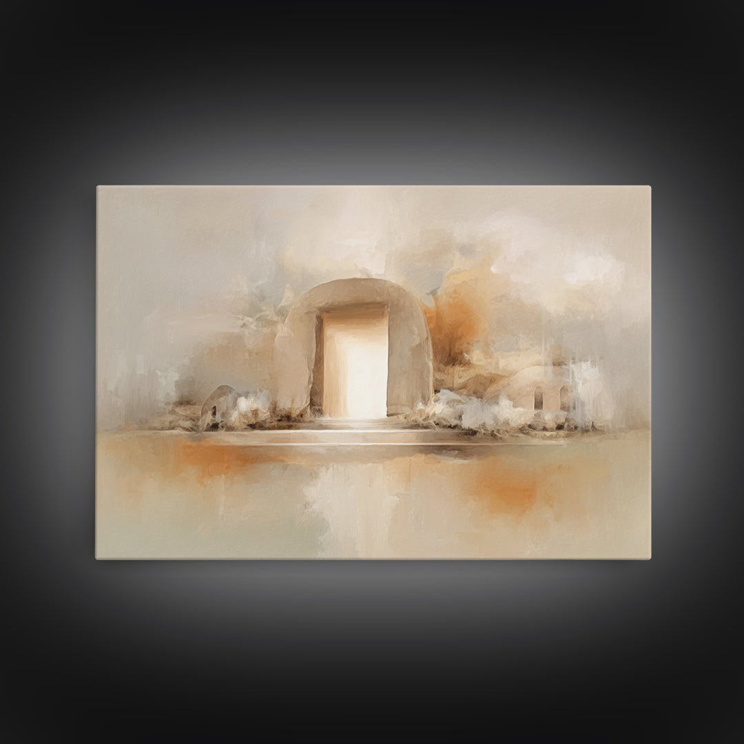Desert Morning Light, Framed Canvas Print, Christian Art Canvas, Christian Wall Art, Christian Art Gift, Moody Christian Art, Jesus Christm