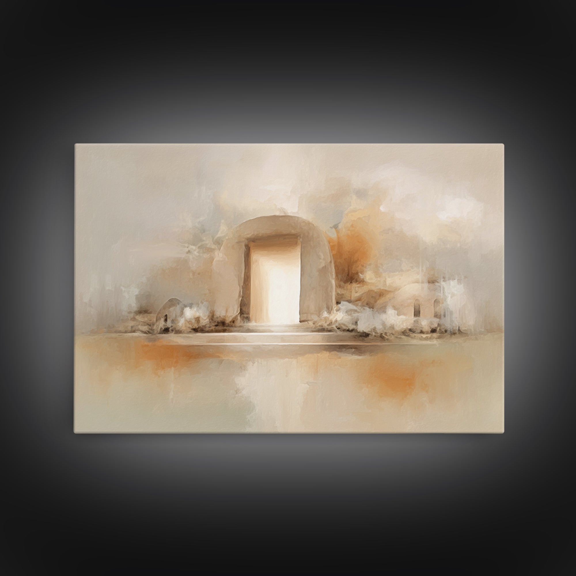 Desert Morning Light, Framed Canvas Print, Christian Art Canvas, Christian Wall Art, Christian Art Gift, Moody Christian Art, Jesus Christm