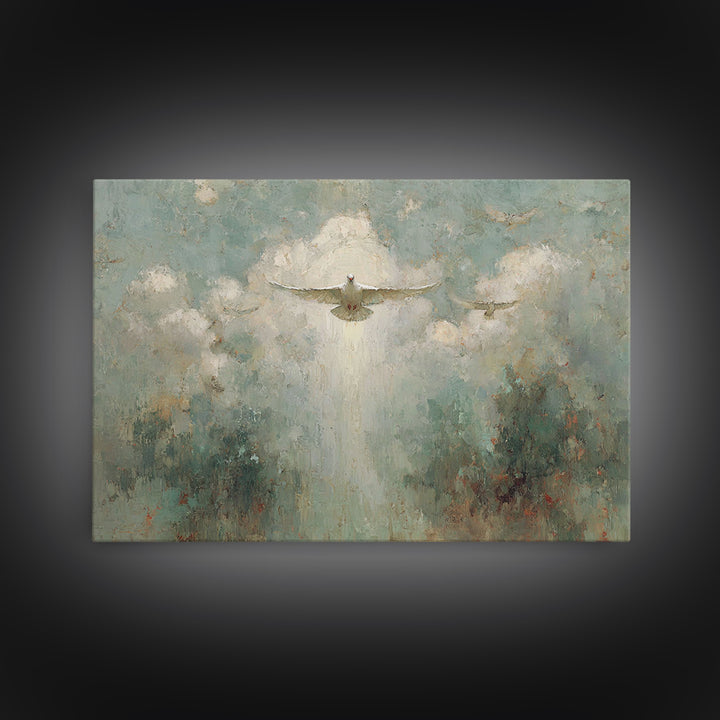 Spirit Of Peace | Framed Canvas Print | Christian Wall Art | Christian Art Canvas | Christian Painting | Christian Christmas Art | Christia