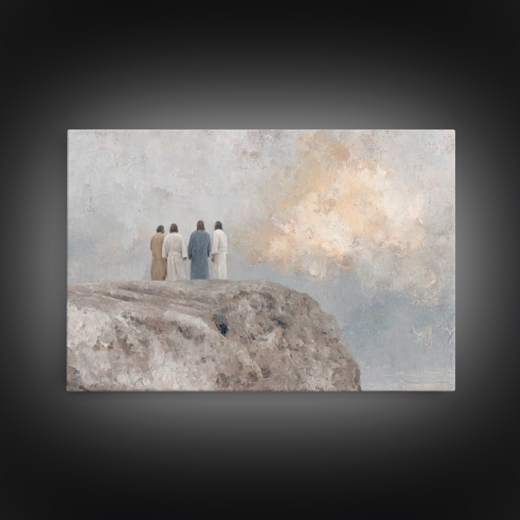 Heavenly Peak Stillness – Framed Canvas Print – Christian Art – Christian Art Canvas – Christian Wall Art – Subtle Christian Art – Jesus Pa
