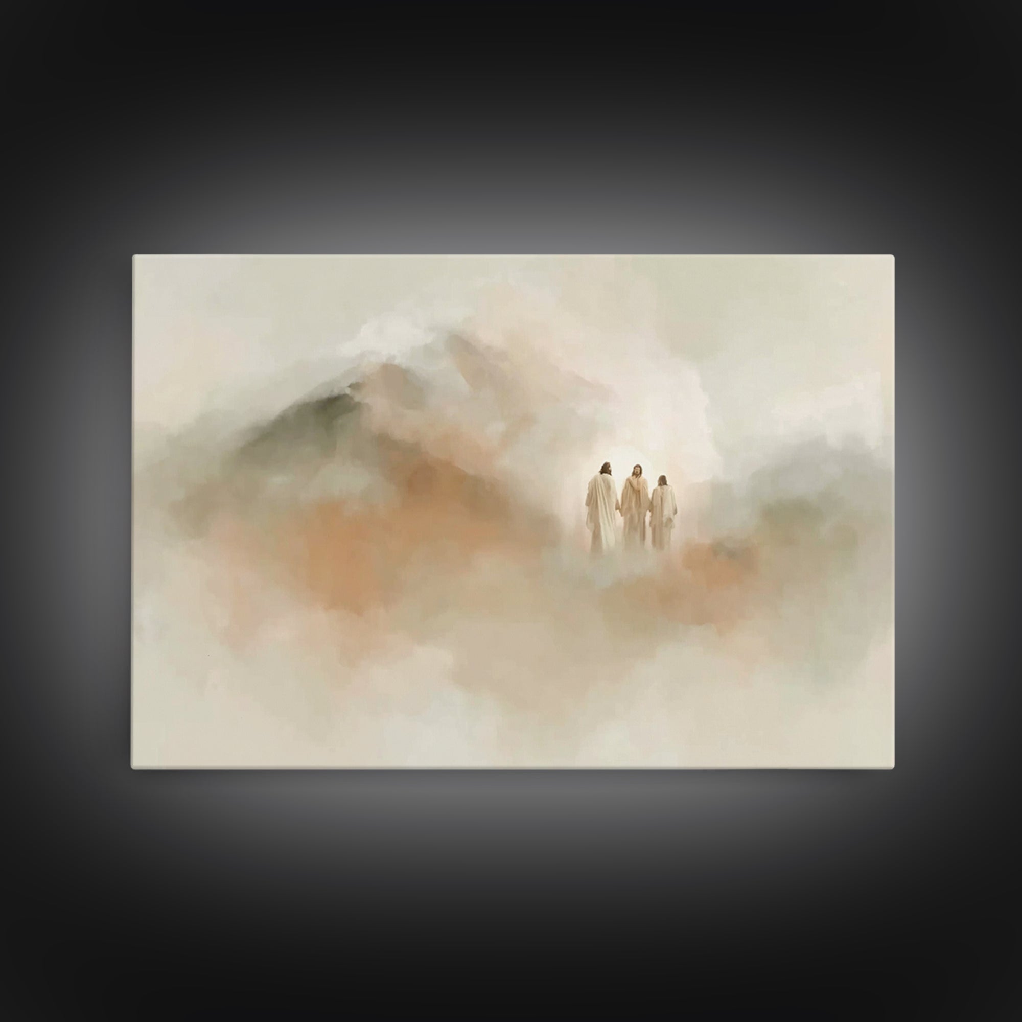 Cloudborne Gathering, Framed Canvas Print, Christian Art Canvas, Modern Christian Art, Christian Wall Art, Jesus Painting, Christian Decora