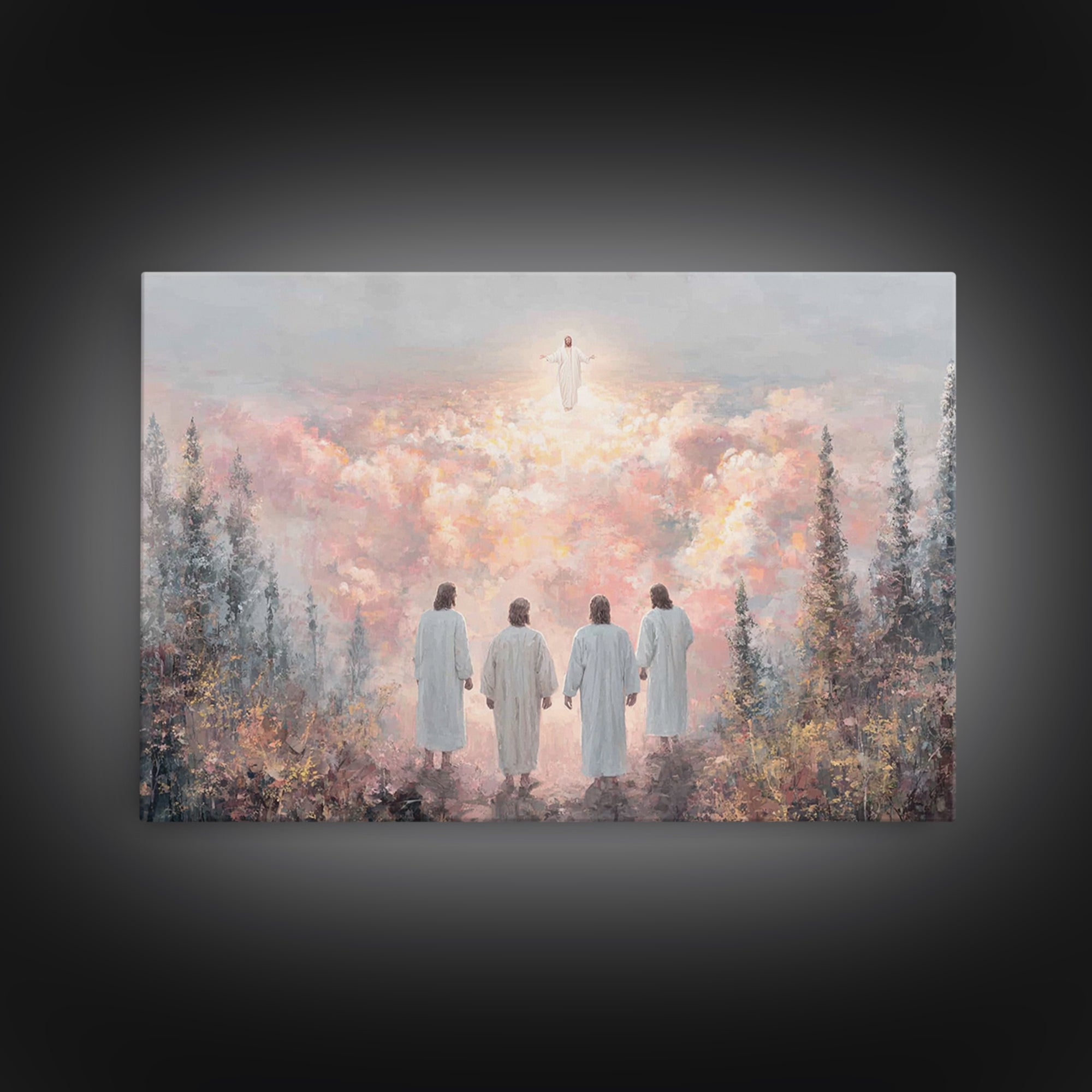 Ascension Wonder | Framed Canvas Print | Christian Art Work | Christian Art Canvas | Modern Christian Art | Jesus Painting | Christian Wall