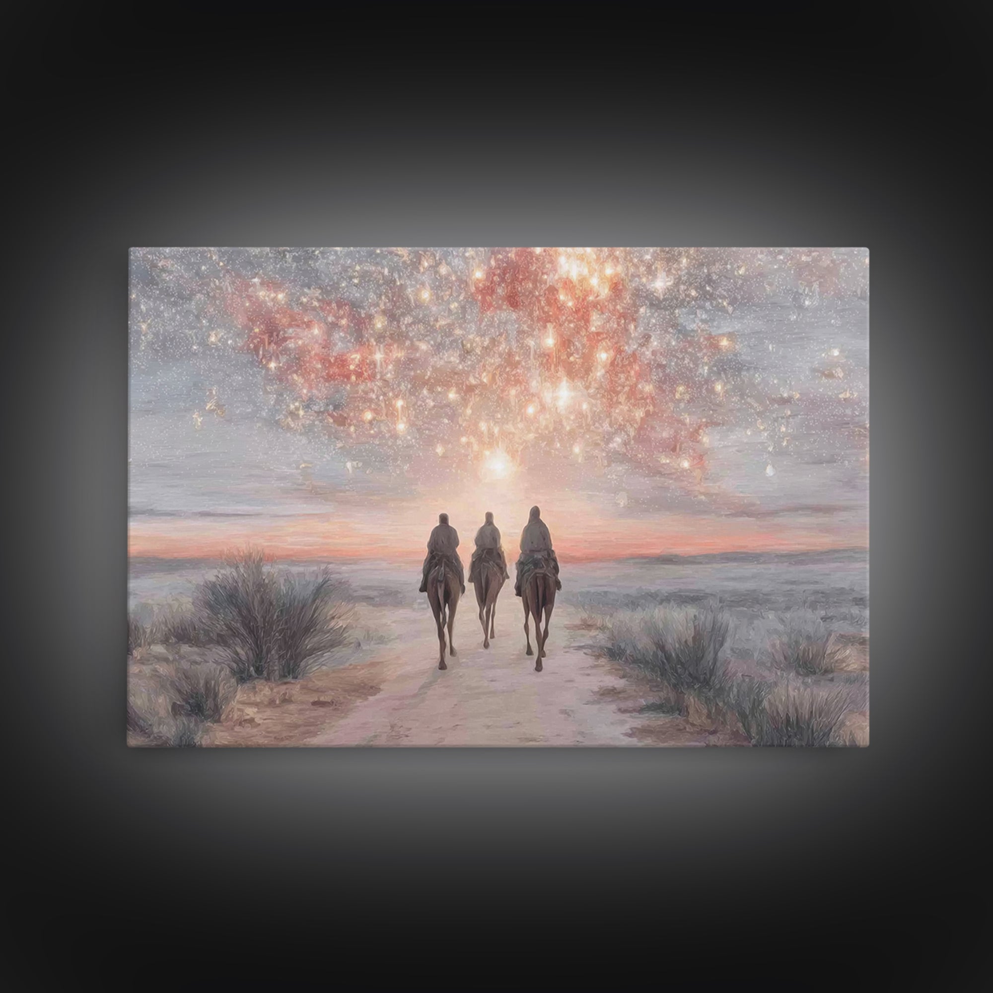 The Guiding Star – Framed Canvas Print – Christian Wall Art – Christian Art Canvas – Christian Christmas Art – Xmas Art