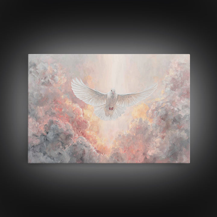 Dove Of Peace | Framed Canvas Print | Christian Art Canvas | Christian Wall Art | Christmas Art | Christian Christmas Art | Christian Decor