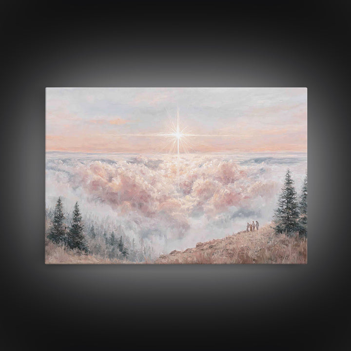 Bethlehem Star – Framed Canvas Print – Christian Christmas Art – Christian Wall Art – Christian Art Canvas – Jesus Painting