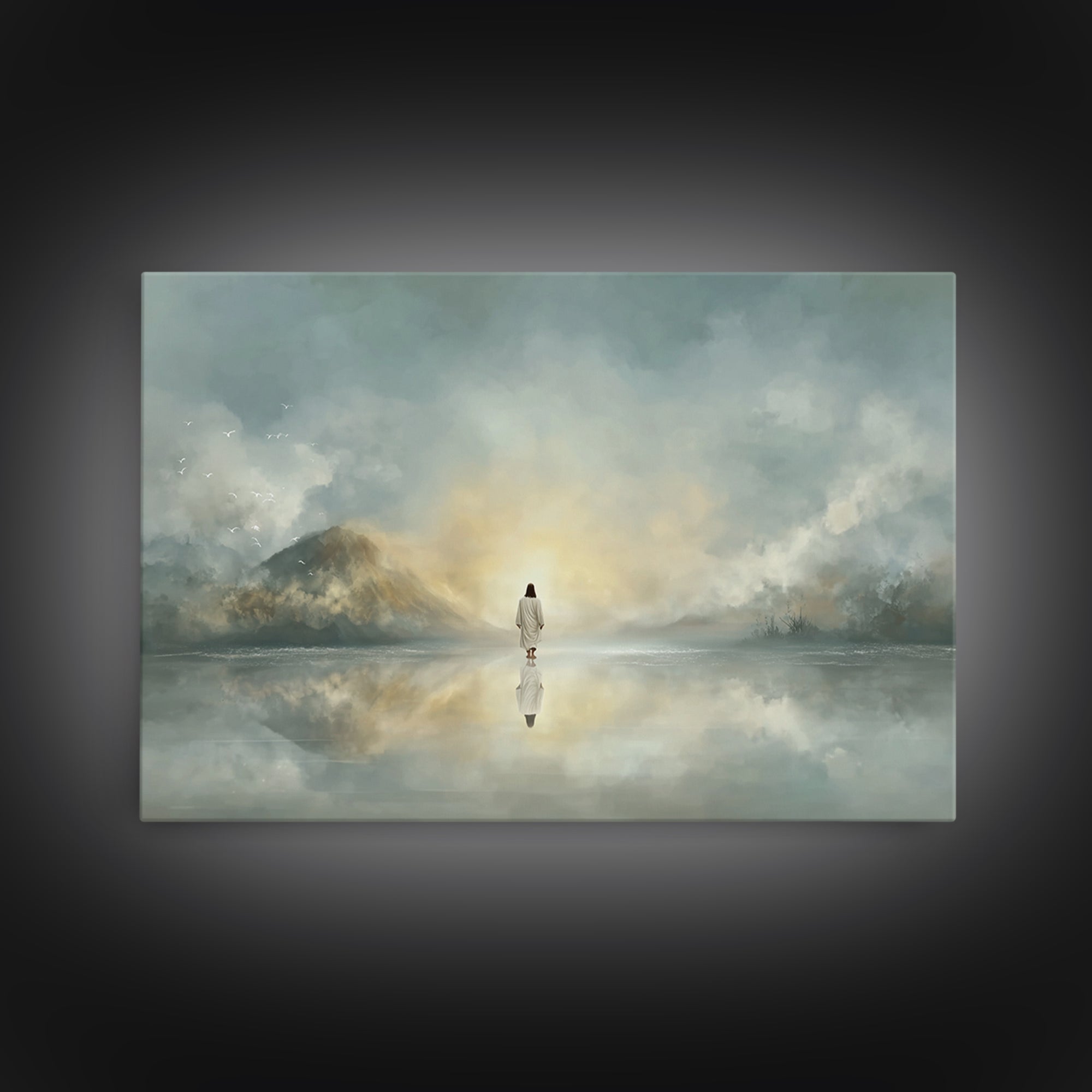 Radiant Horizon – Framed Canvas Print – Christian Art Canvas – Jesus Painting – Christian Wall Art – Modern Christian Art