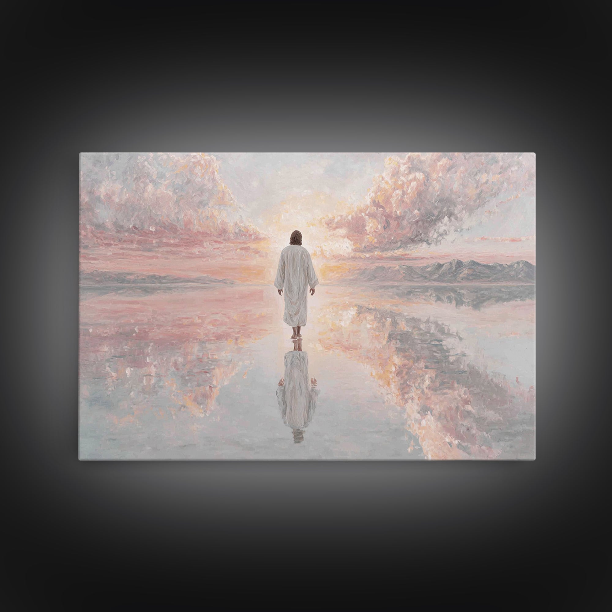 Dawn Of Mercy – Framed Canvas Print – Christian Wall Art – Jesus Painting – Christian Art Canvas – Christmas Wall Art – Christian Decor
