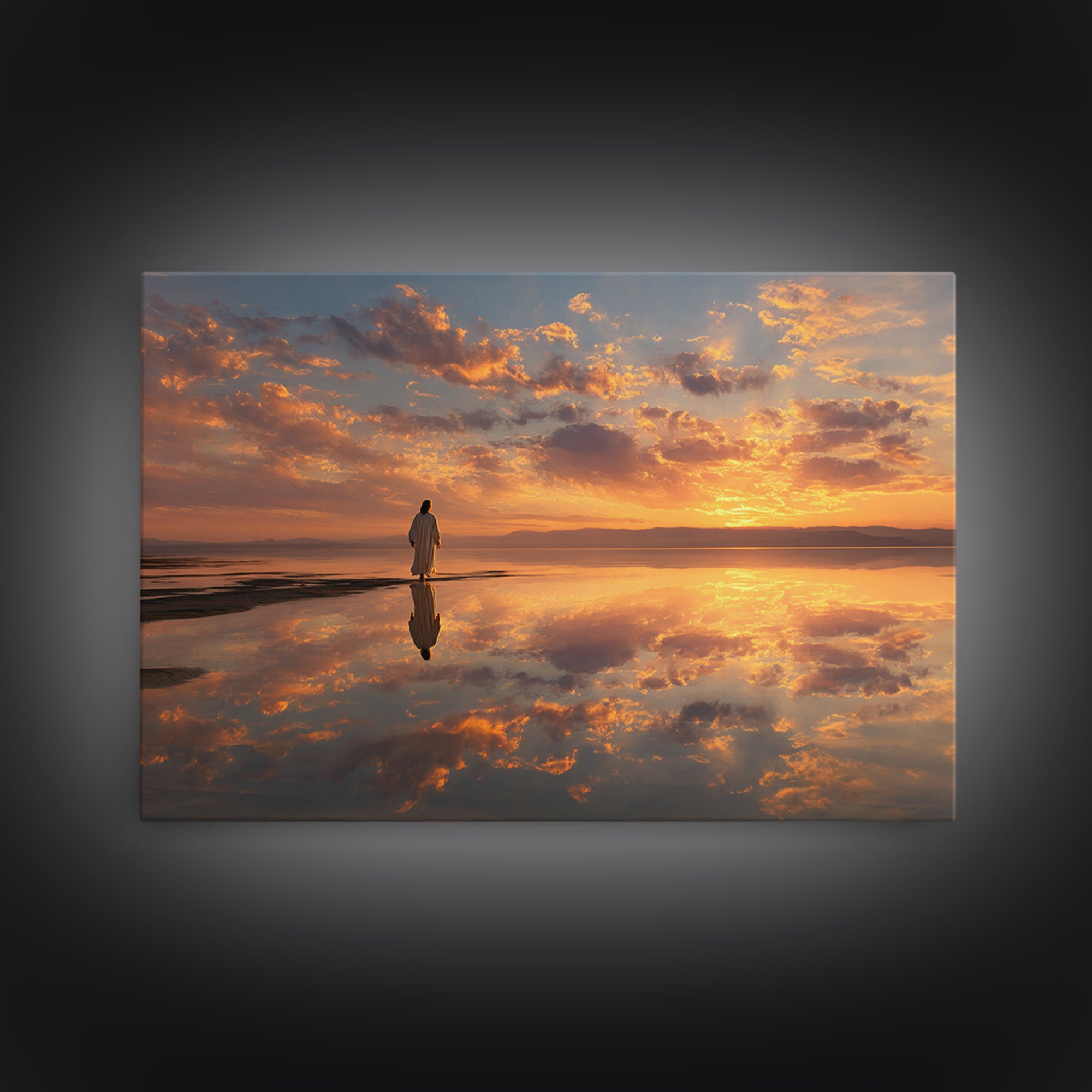Radiant Hope Horizon | Framed Canvas Print | Christian Wall Art | Jesus Canvas Art | Christian Art Canvas | Christian Christmas Art | Chris