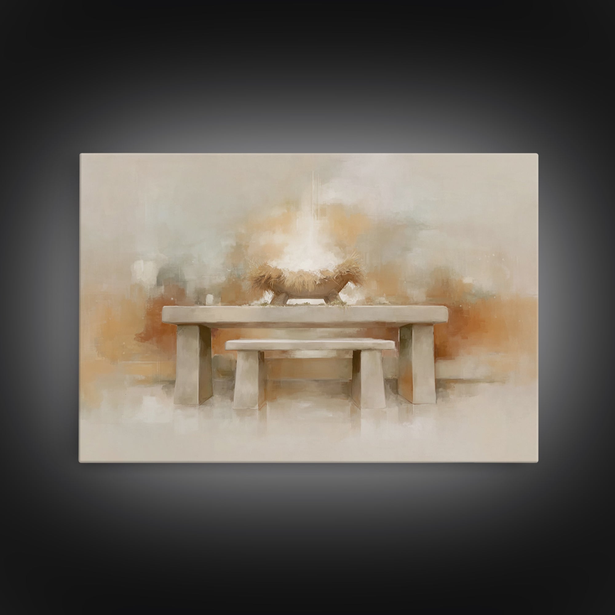 Radiant Nativity – Framed Canvas Print – Christian Art – Christian Wall Art – Christmas Art Prints – Christian Christmas Art – Christian Ca