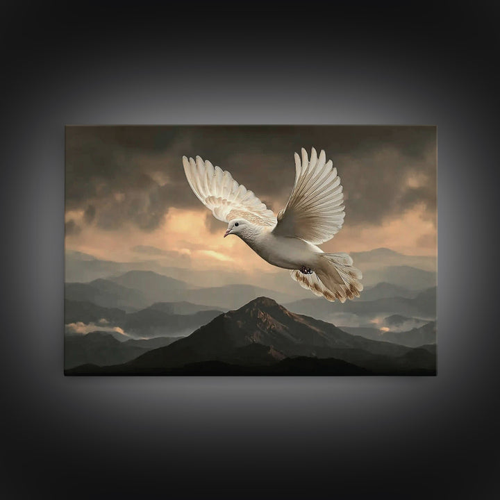 Heavenly Wings Glory – Framed Canvas Print – Christian Art Canvas – Christian Wall Art – Moody Christian Art – Christmas Art – Christian De