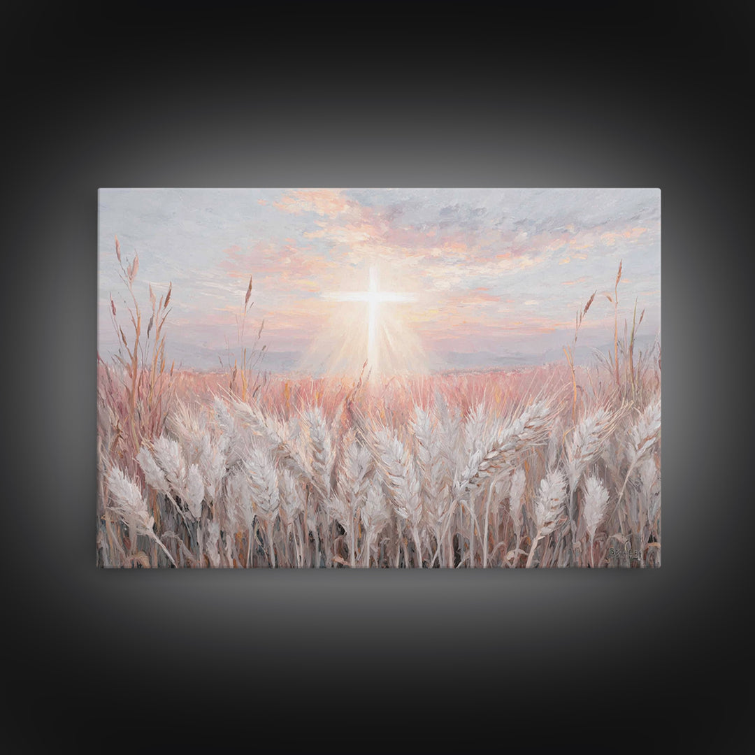 Field Of Hope – Framed Canvas Print – Christian Art Canvas – Christian Wall Art – Christian Christmas – Jesus Painting – Christian Gift