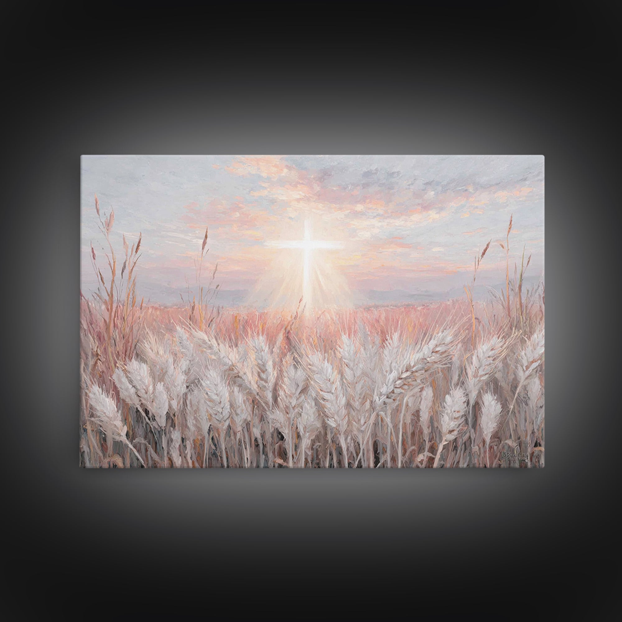 Field Of Hope – Framed Canvas Print – Christian Art Canvas – Christian Wall Art – Christian Christmas – Jesus Painting – Christian Gift