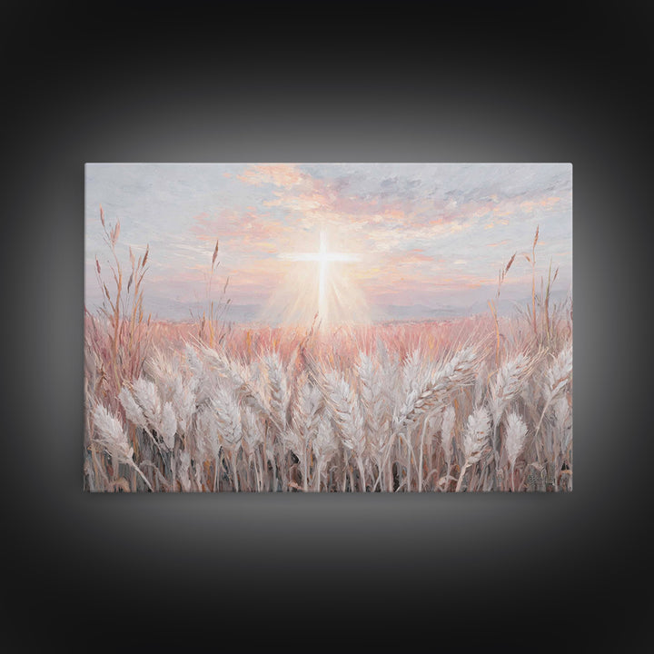 Field Of Hope – Framed Canvas Print – Christian Art Canvas – Christian Wall Art – Christian Christmas – Jesus Painting – Christian Gift