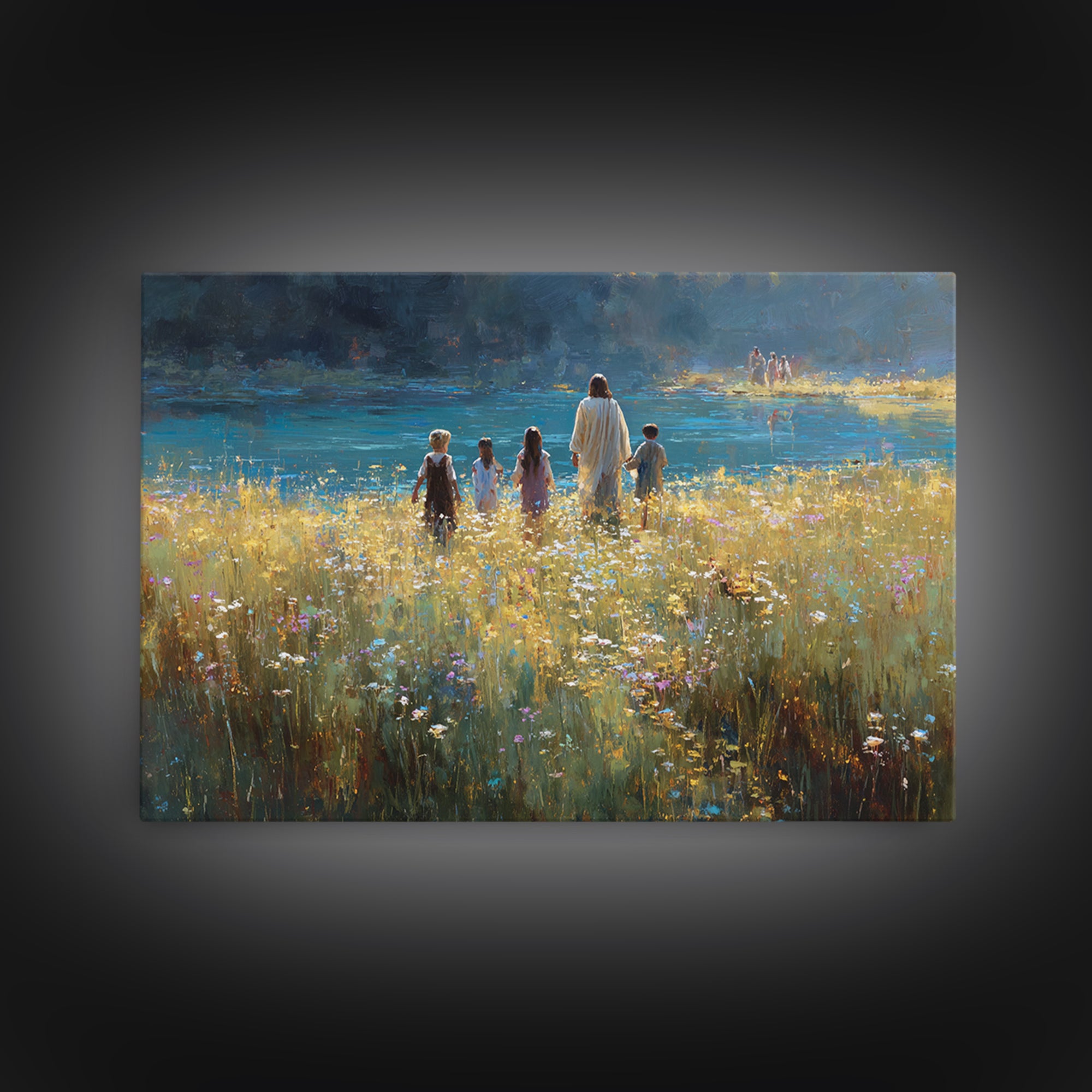 Dawn Of Peace – Framed Canvas Print – Christian Art Work – Jesus Painting Canvas – Christian Gift Ideas – Christmas Canvas Wall Art
