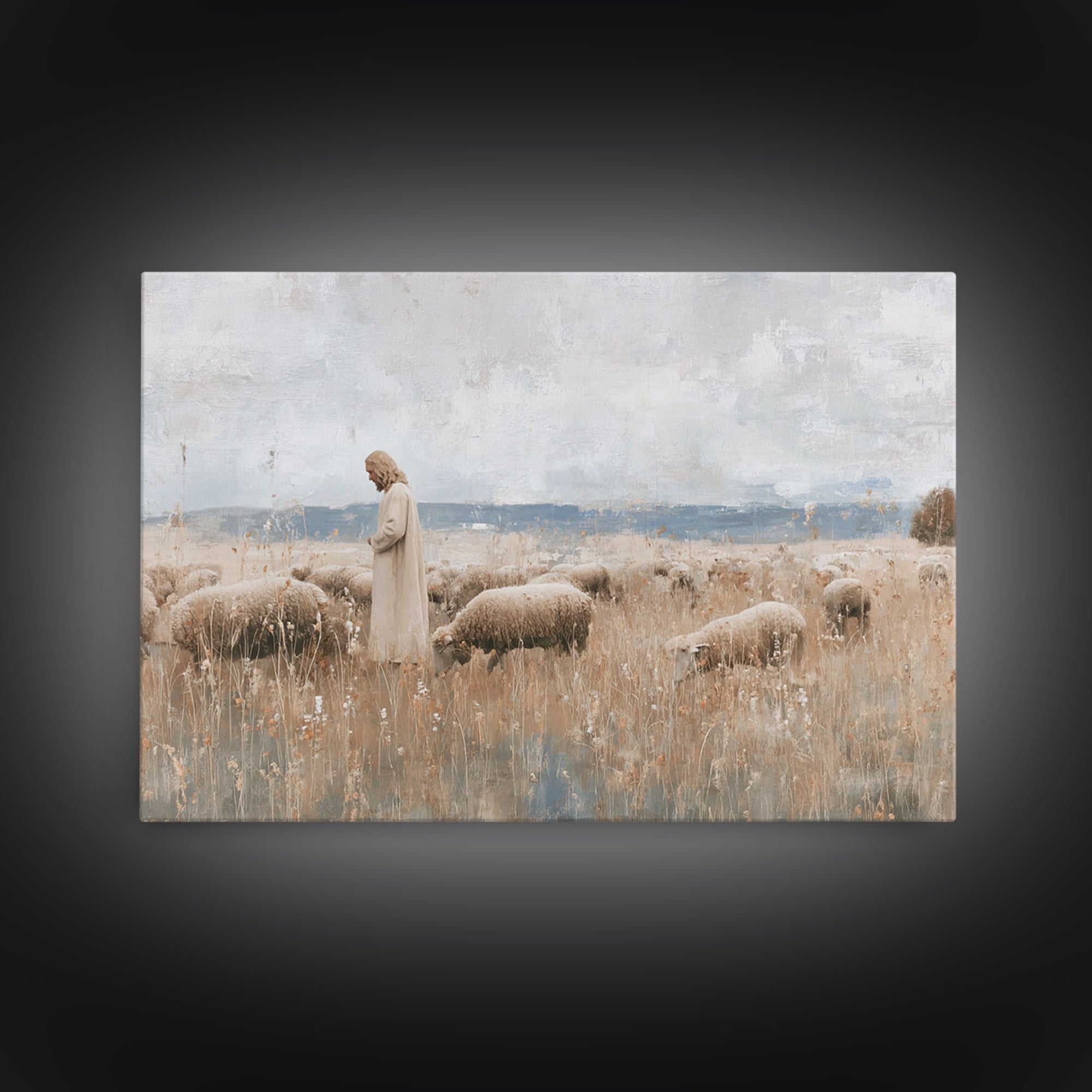 Forest Of Light | Framed Canvas Print | Christian Art Canvas | Framed Christmas Art | Christian Wall Art | Modern Christian Art