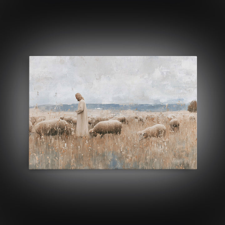 Forest Of Light | Framed Canvas Print | Christian Art Canvas | Framed Christmas Art | Christian Wall Art | Modern Christian Art
