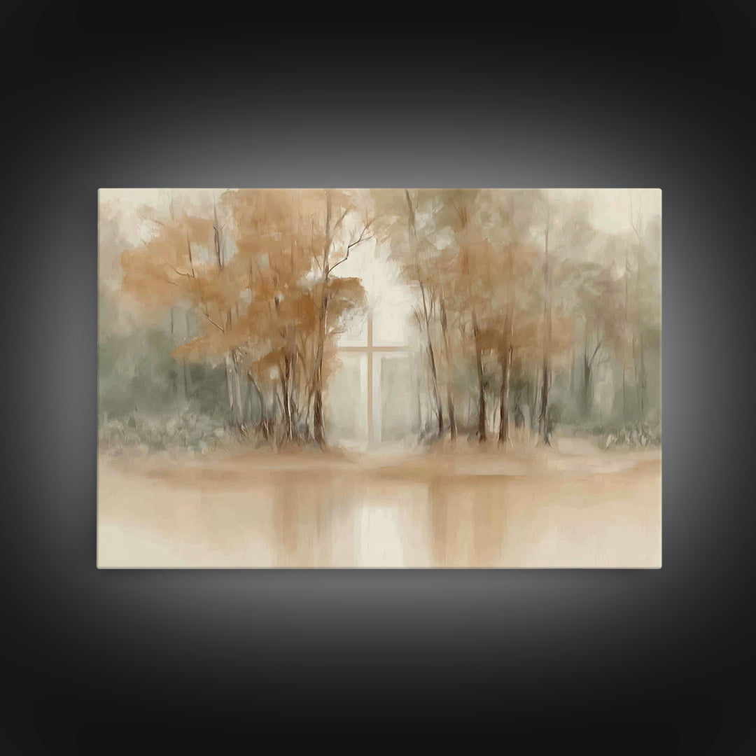 Guided Morning, Framed Canvas Print, Christian Art Canvas, Large Jesus Painting, Christian Gift Ideas, Christmas Wall Art