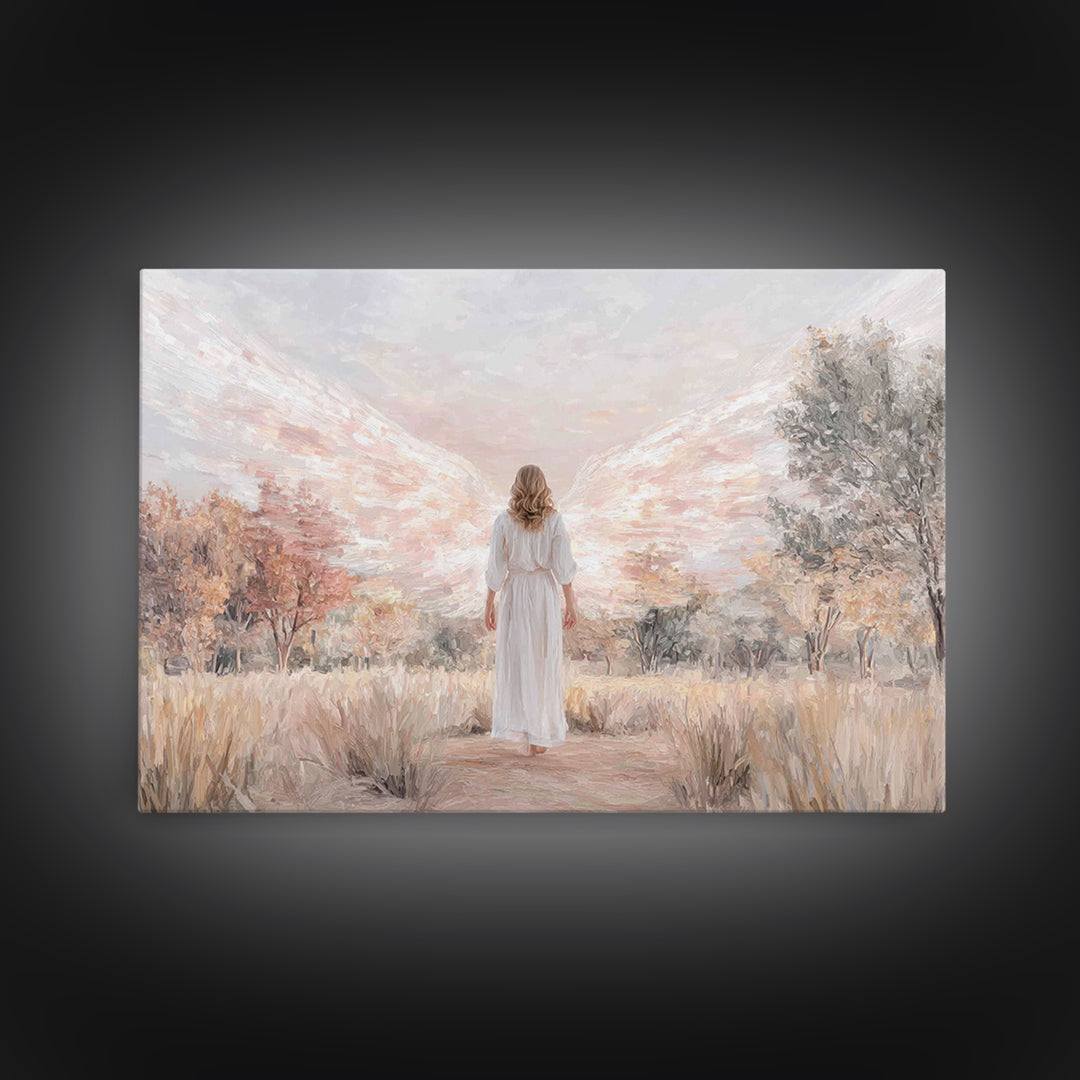 Angel Of Grace – Framed Canvas Print – Christian Art – Christian Wall Art – Christian Art Canvas – Christian Decor – Christian Painting