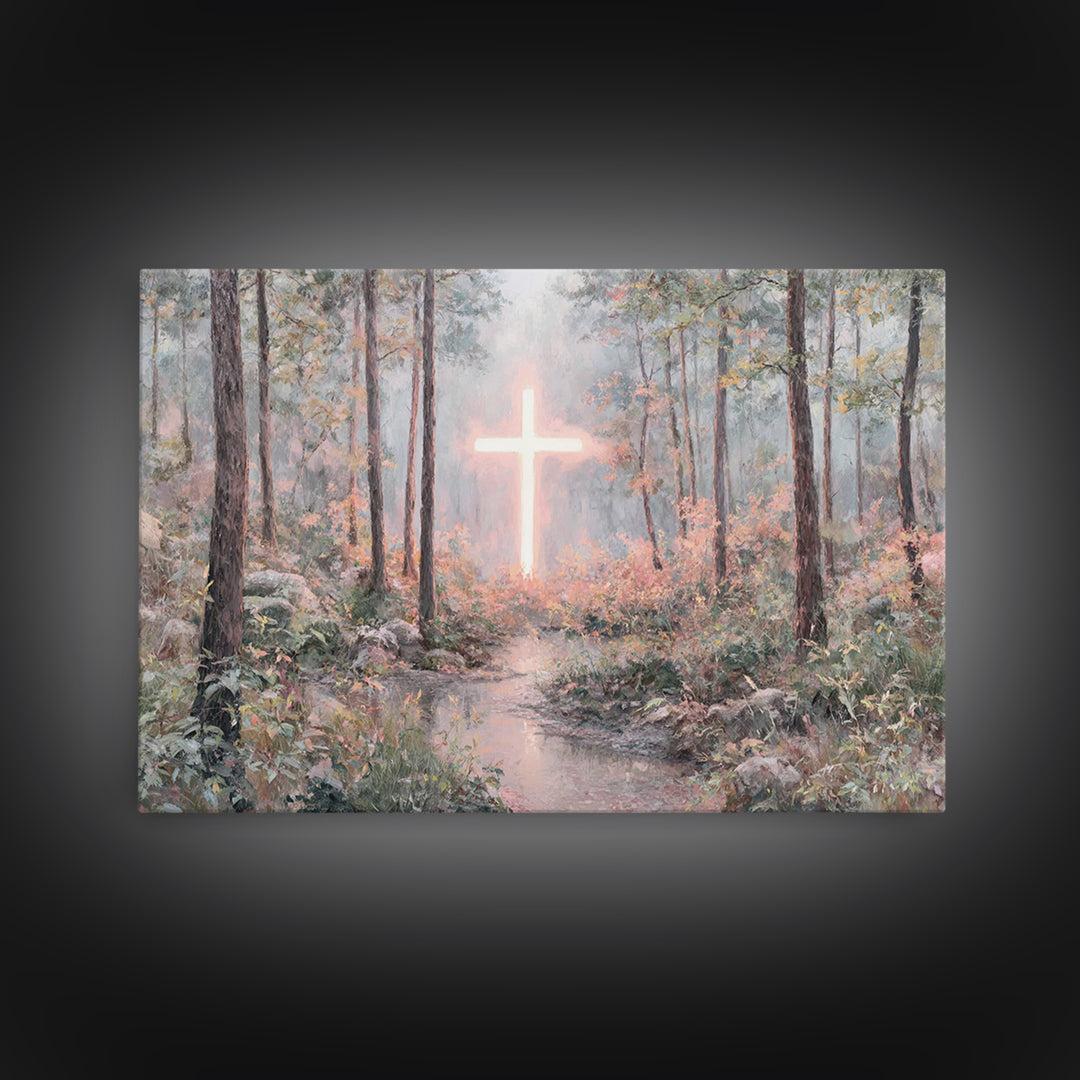 Light Of Mercy – Framed Canvas Print – Christian Art Canvas – Modern Christian Art – Jesus Painting – Christian Wall Art – Subtle Christian