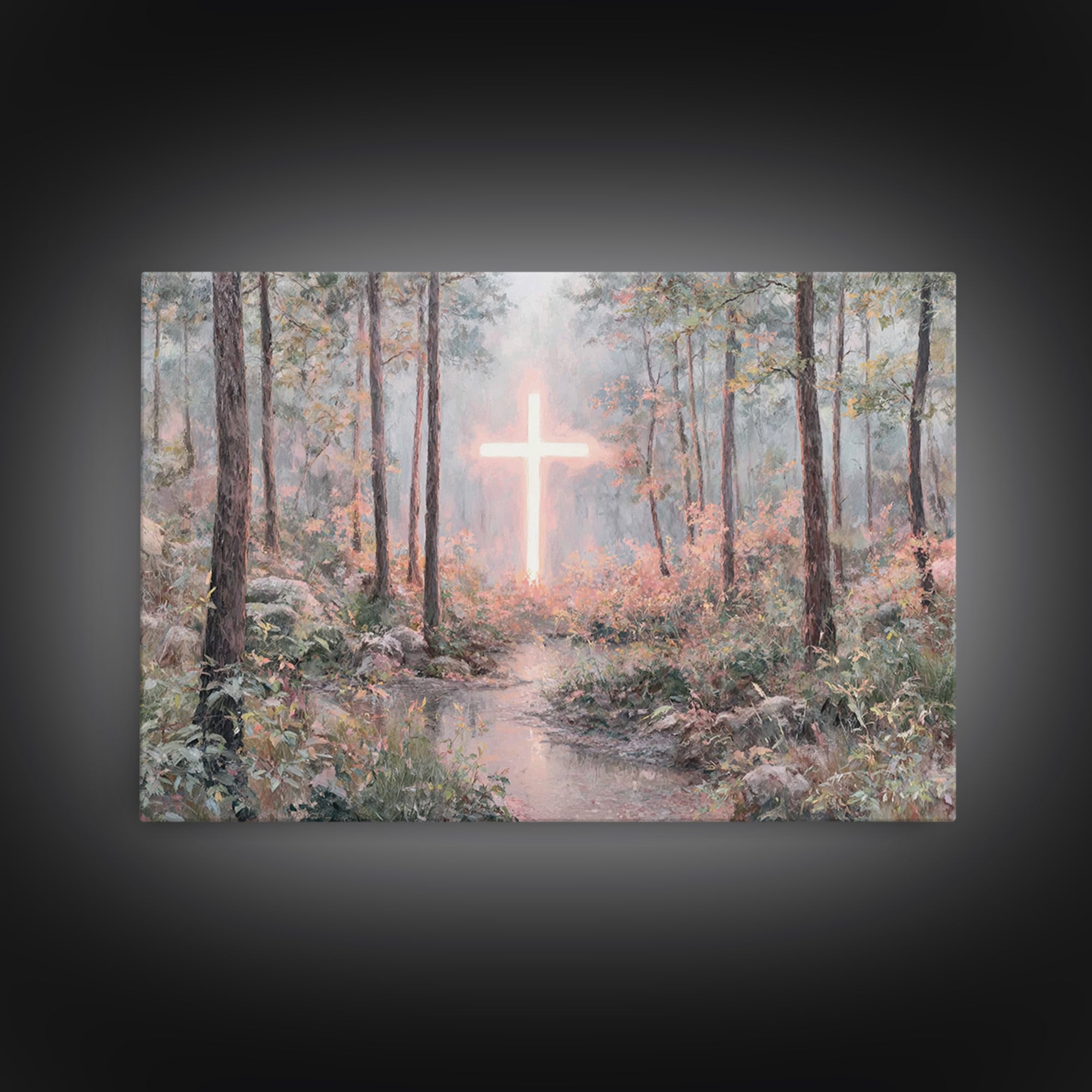 Light Of Mercy – Framed Canvas Print – Christian Art Canvas – Modern Christian Art – Jesus Painting – Christian Wall Art – Subtle Christian