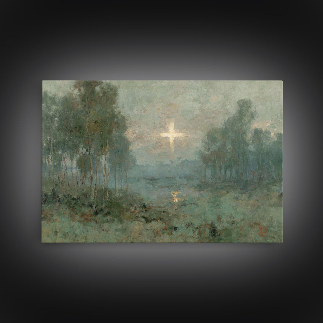 Sacred Silhouette – Framed Canvas Print – Christian Art – Christian Wall Art – Minimalist Christian Art – Jesus Painting – Christian Art Ca