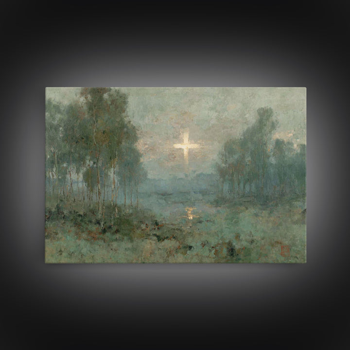 Sacred Silhouette – Framed Canvas Print – Christian Art – Christian Wall Art – Minimalist Christian Art – Jesus Painting – Christian Art Ca
