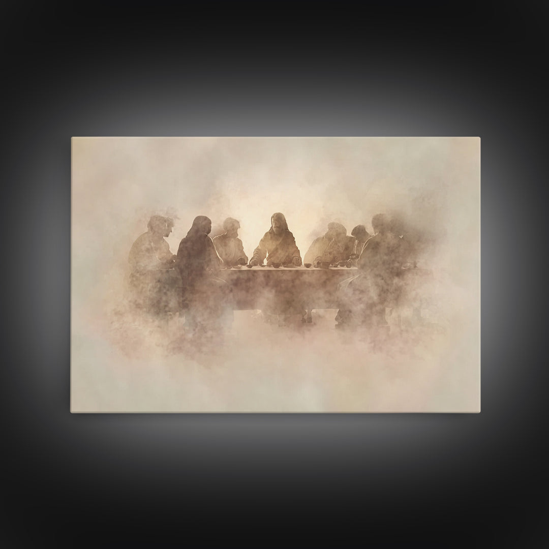 Gentle Flock Calm, Framed Canvas Print, Christian Wall Art, Christian Art Canvas, Subtle Christian Art, Christmas Art, Christian Decoration
