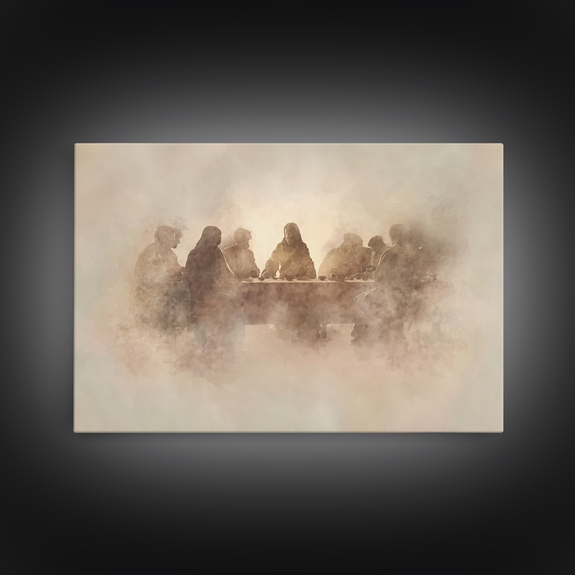 Gentle Flock Calm, Framed Canvas Print, Christian Wall Art, Christian Art Canvas, Subtle Christian Art, Christmas Art, Christian Decoration