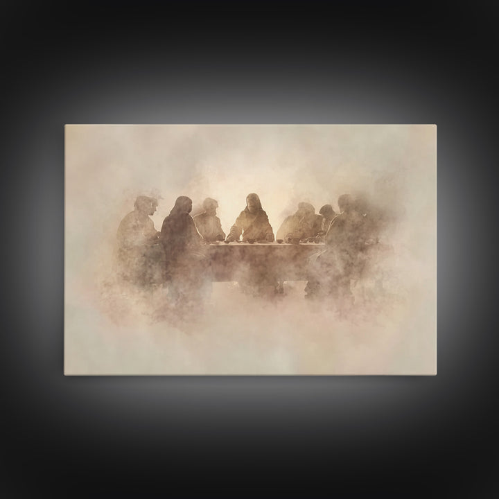 Gentle Flock Calm, Framed Canvas Print, Christian Wall Art, Christian Art Canvas, Subtle Christian Art, Christmas Art, Christian Decoration