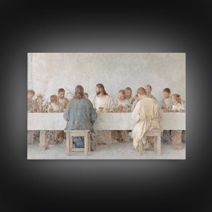 Pastoral Grace Path | Framed Canvas Print | Christian Wall Art | Christian Art Canvas | Christian Christmas Art | Jesus Painting