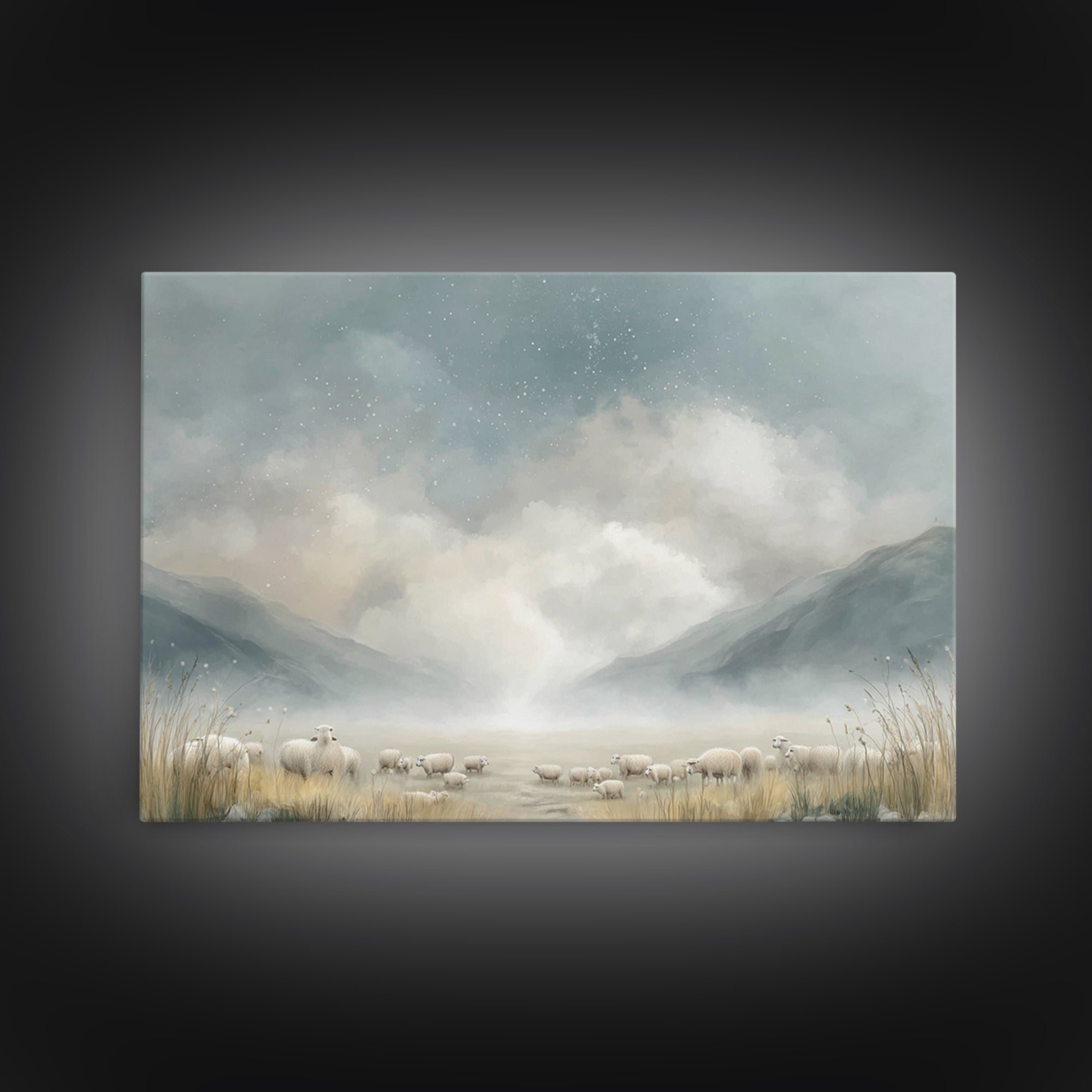 Forest Path Hope – Framed Canvas Print – Jesus Painting – Christian Art Canvas – Christian Wall Art – Moody Christian Art – Christian Gift